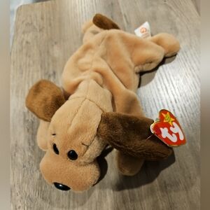 BONES the Dog Retired Ty Beanie Baby Style 4001 Tag ERRORS Near Mint